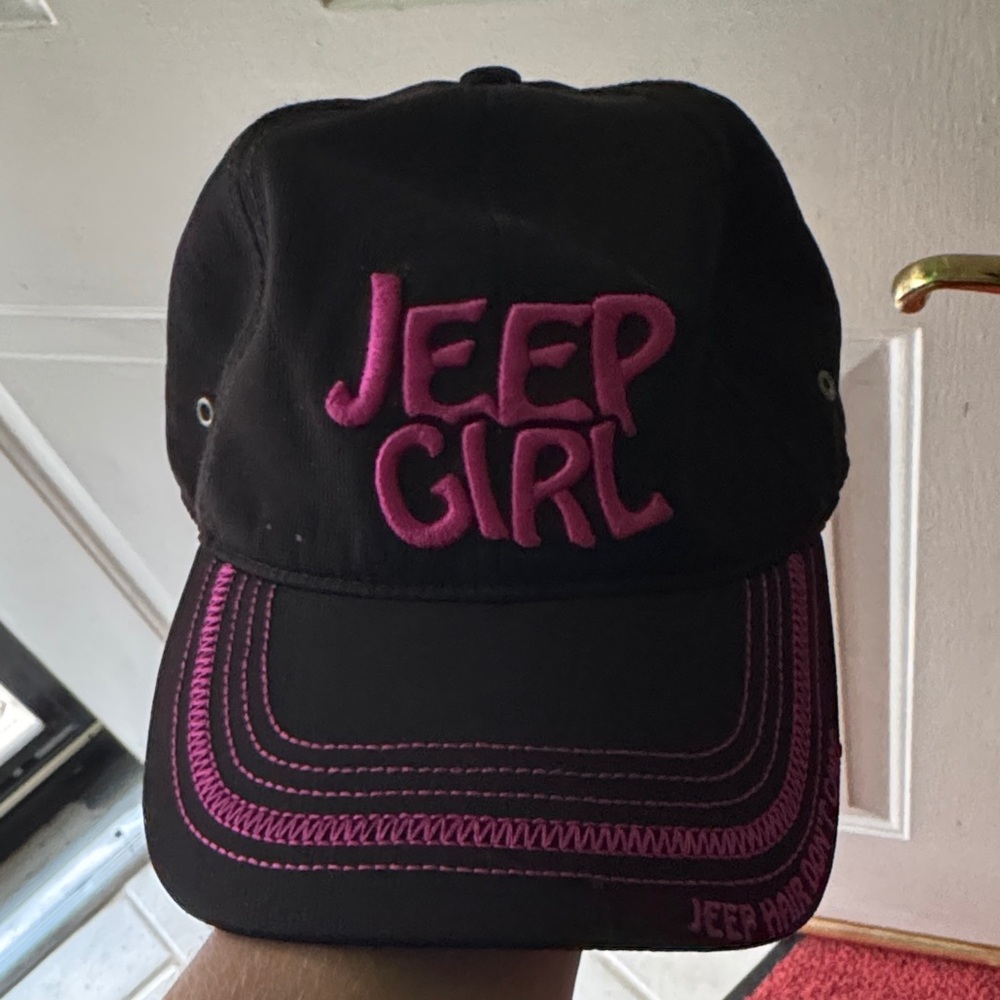Jeep Girl Kids Cap in Black and Pink